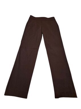 Krazy Larry Straight Leg Pants Pull On Womens 10 Black Elastic Waist Stretch J73